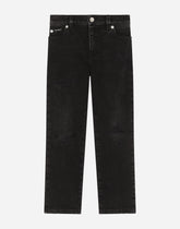 Regular-fit jeans with rear graffiti print - | Dolce & Gabbana