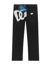 Regular-fit jeans with rear graffiti print - | Dolce & Gabbana