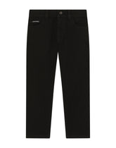 Black slim-fit stretch jeans - | Dolce & Gabbana