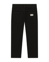 Black slim-fit stretch jeans - | Dolce & Gabbana