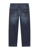 5-pocket denim jeans with DG patch - | Dolce & Gabbana