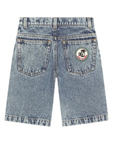5-pocket denim shorts with patch - | Dolce & Gabbana