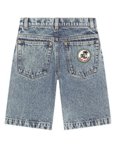5-pocket denim shorts with patch - | Dolce & Gabbana