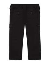 Stretch gabardine cargo pants with DG logo - | Dolce & Gabbana