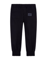 Drill jogging pants with logo plate - | Dolce & Gabbana
