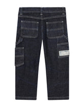 Worker blue wash jeans with large pockets - | Dolce & Gabbana