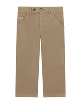 Cotton gabardine worker pants - | Dolce & Gabbana