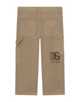 Cotton gabardine worker pants - | Dolce & Gabbana