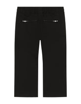 Gabardine jogging pants with DG logo patch - | Dolce & Gabbana