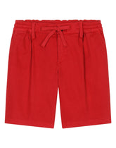 Garment-dyed gabardine shorts - | Dolce & Gabbana