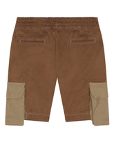 Garment-dyed cotton fabric cargo shorts - | Dolce & Gabbana