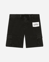 Garment-dyed cotton shorts - | Dolce & Gabbana