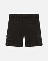 Garment-dyed cotton shorts - | Dolce & Gabbana
