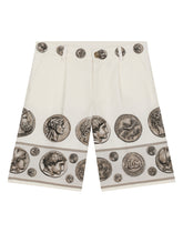 Coin-print drill shorts - | Dolce & Gabbana
