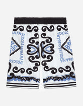 Marina-print poplin shorts - | Dolce & Gabbana