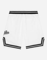 Poplin shorts with patch embellishment - | Dolce & Gabbana