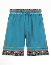 Bandanna-print twill shorts - | Dolce & Gabbana