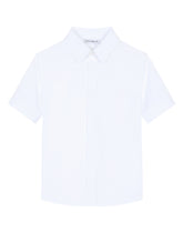 Poplin shirt with DG embellishment - | Dolce & Gabbana