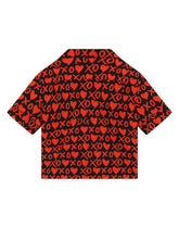 Poplin shirt with DG heart print - | Dolce & Gabbana