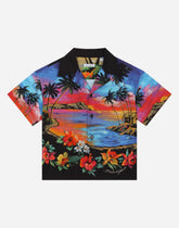Hawaiian-print poplin shirt - | Dolce & Gabbana