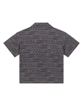 Viscose bowling shirt with the all-over logo print - | Dolce & Gabbana