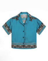 Twill shirt with bandanna print - | Dolce & Gabbana