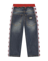 Stretch denim jogging pants - | Dolce & Gabbana