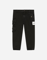 Garment-dyed cotton cargo pants - | Dolce & Gabbana