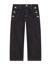 Non-stretch denim jeans with logo tag - | Dolce & Gabbana