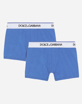Jersey boxers two-pack with branded elastic - | Dolce & Gabbana