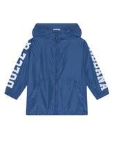 NYLON HOODED WINDBREAKER JACKET WITH LOGO - | Dolce & Gabbana