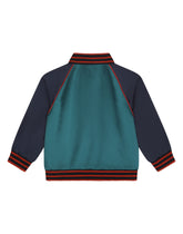 Satin bomber jacket with DG logo patch - | Dolce & Gabbana