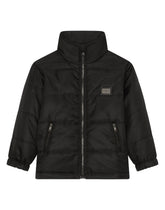 Nylon jacket with logo tag - | Dolce & Gabbana