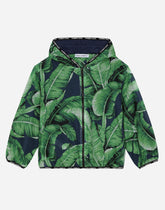 Mesh jacket with banana tree print - | Dolce & Gabbana