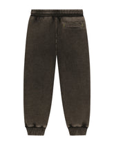 Washed-look jersey jogging pants with DG logo - | Dolce & Gabbana
