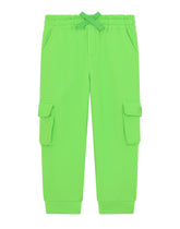 Jersey jogging pants with DG logo embroidery - | Dolce & Gabbana