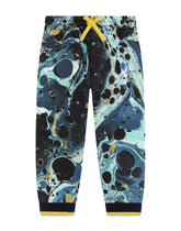 Jersey jogging pants with marbled print - | Dolce & Gabbana