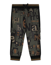 Jersey jogging pants with logo print - | Dolce & Gabbana