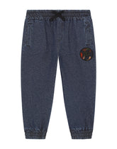 Jersey denim jogging pants - | Dolce & Gabbana