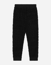 Terrycloth jogging pants with jacquard logo - | Dolce & Gabbana