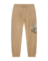Cotton jogging pants with coin print - | Dolce & Gabbana