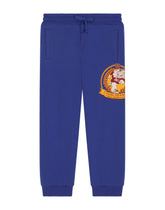 Cotton jogging pants with mascot print - | Dolce & Gabbana