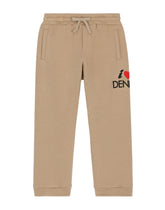 Cotton jogging pants with embroidery - | Dolce & Gabbana