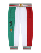 Satin jogging pants with Italy DG logo - | Dolce & Gabbana