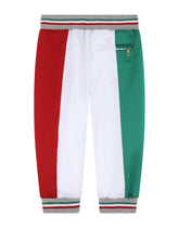 Satin jogging pants with Italy DG logo - | Dolce & Gabbana