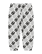 Jersey jogging pants with DG logo print - | Dolce & Gabbana