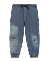 Stretch jersey denim jogging pants - | Dolce & Gabbana