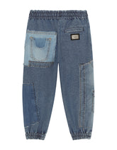 Stretch jersey denim jogging pants - | Dolce & Gabbana