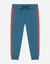 Jersey jogging pants with DG logo band - | Dolce & Gabbana