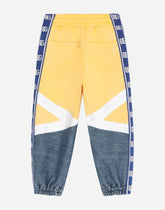 Jersey jogging pants with intarsia design and logo band - | Dolce & Gabbana